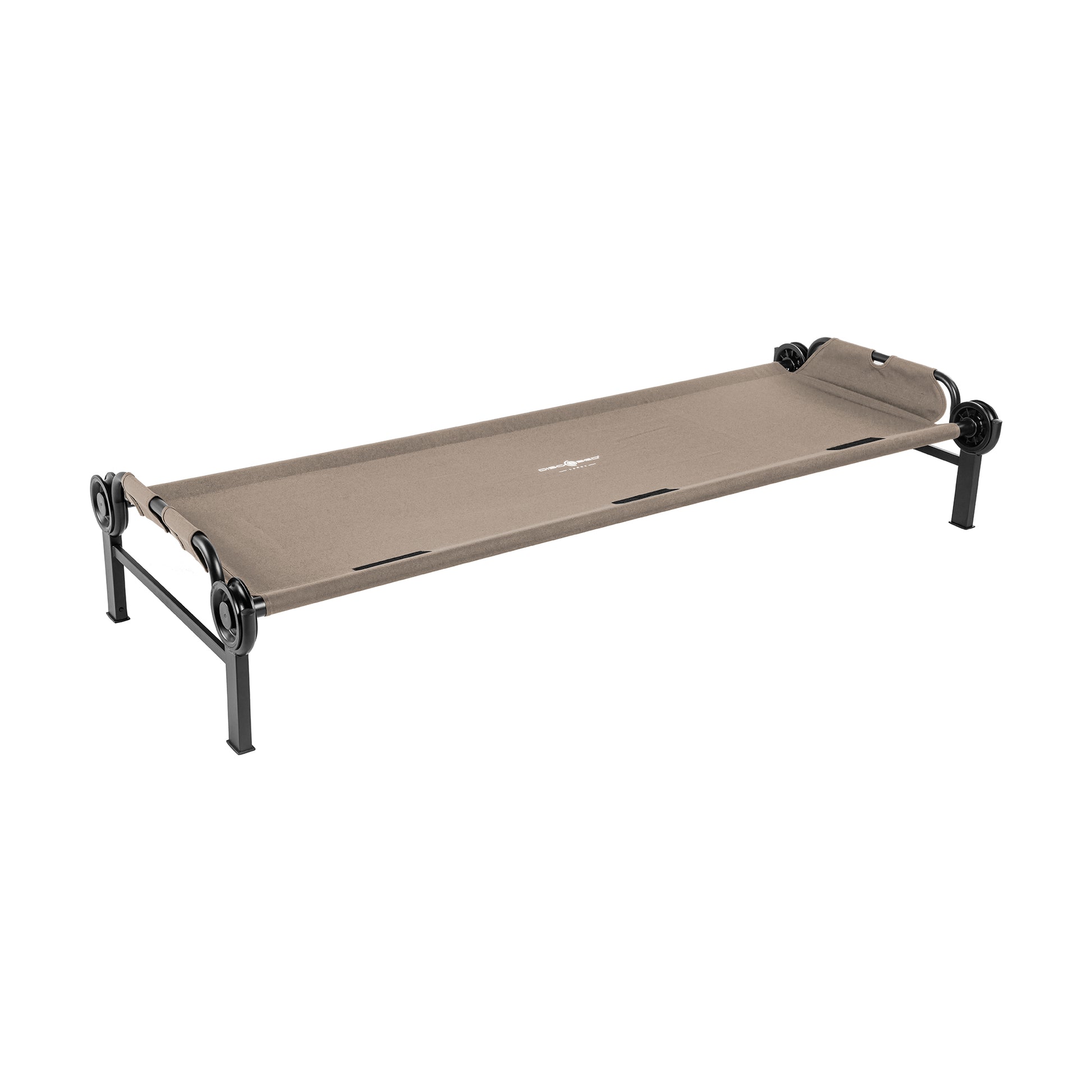 single camping Disc-O-Bed Single Cot, Portable Sleep Solution for Tents & Cabins, Grey, XL