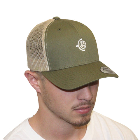 Disc-O-Bed Icon Trucker Hat (Green/Tan)